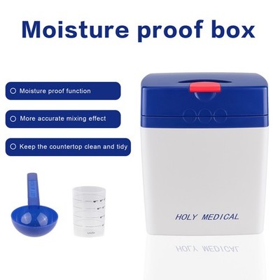 Dental Alginate Impression Material Container Moisture-proof Box with Spoon Cup