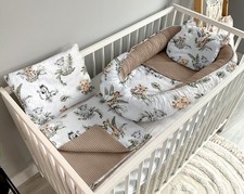 Culla Set 5 Pezzi con Coperta Neonato, Regalo, Safari e Marrone