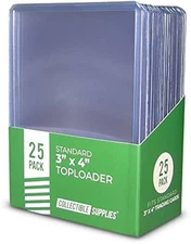 Top loader pack of 25 3" x 4" for Trading Cards | Bundle And Save! Bulk Discount