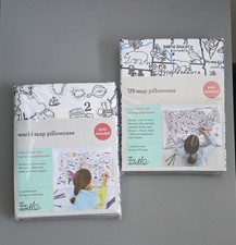 NEW - USA and World Coloring Pillowcases for Kids with Washable Markers