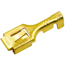Baomain 1/4 inch (6.3mm) Female Spade Quick Splice Crimp Terminals Gold 