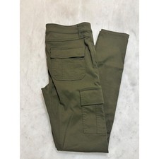 Prana Halle Slim Cargo Pants Olive Green Womens Size 8 Hiking Outdoor Utility
