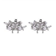 Universal Earphone Jewelry Clip Butterfly Rhinestones Embellishment Quick
