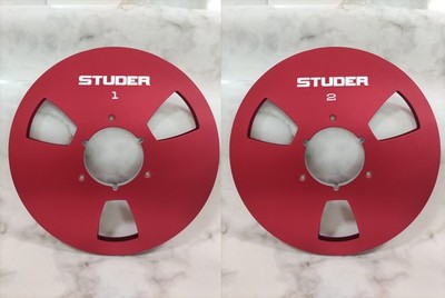 One Pair 10.5'' Red STUDER Tape Reel Aluminum For Reel To Reel Tape Recorder