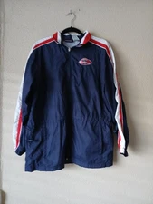 Houston Comets Jacket Mens Medium Blue Red WNBA Basketball Windbreaker Zip Up