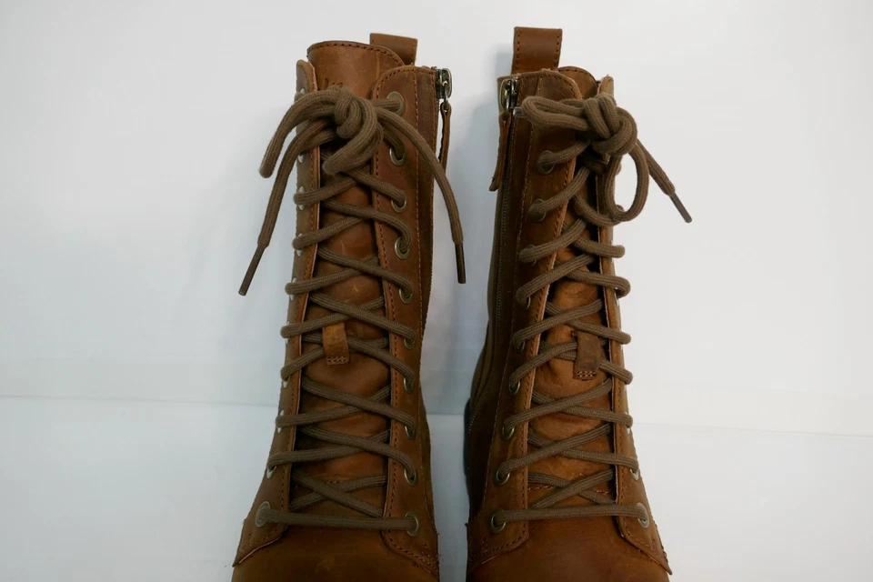 NEW CLARKS "ORINOCO 2 STYLE" TAN SNUFF LEATHER HIKER STYLE ANKLE BOOTS UK 4.5D - Image 3 of 4