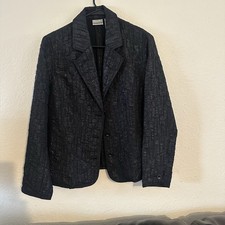 CHICOS Size 1 Black Blazer Jacket Women's