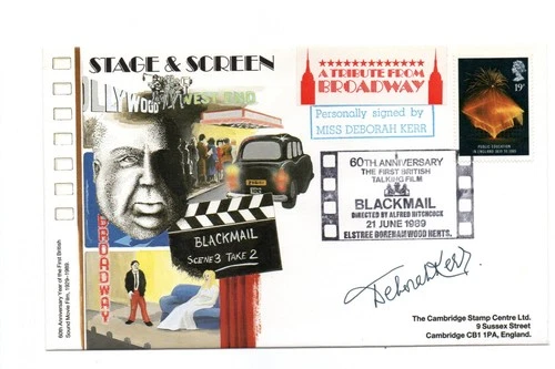 British & Hollywood Screen Legends Signed Cover Autographed by Deborah Kerr