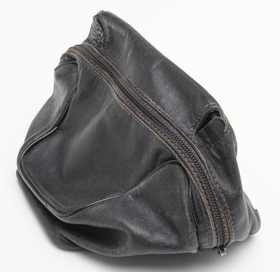Original Benser bereitschaftstasche Fototasche V-förmig Schwarz Leder leather