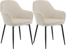 Sedie da Pranzo in Ecopelle Set 2 Sedie da Cucina con Gambe in Metallo Schienale Imbottito