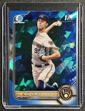 JACOB MISIOROWSKI 2022 BOWMAN CHROME DRAFT SAPPHIRE #BDC-132 1ST REFRACTOR