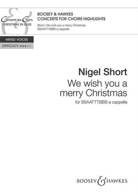 We wish you a merry Christmas Choral score mixed choir (SATB divisi) a cappella