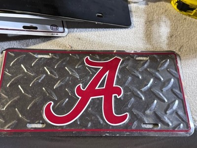 ALABAMA CRIMSON TIDE CAR TRUCK TAG DIAMOND LICENSE PLATE BAMA FOOTBALL SIGN