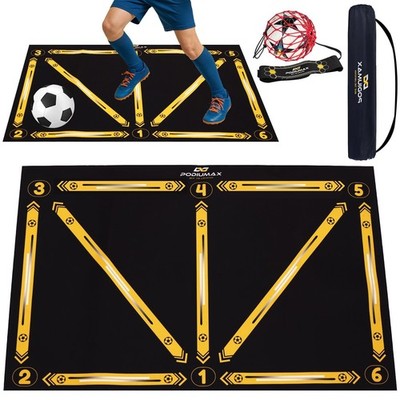PodiuMax Soccer Training Mat, Football Training Mat with 1 Kick Back Trainer ...