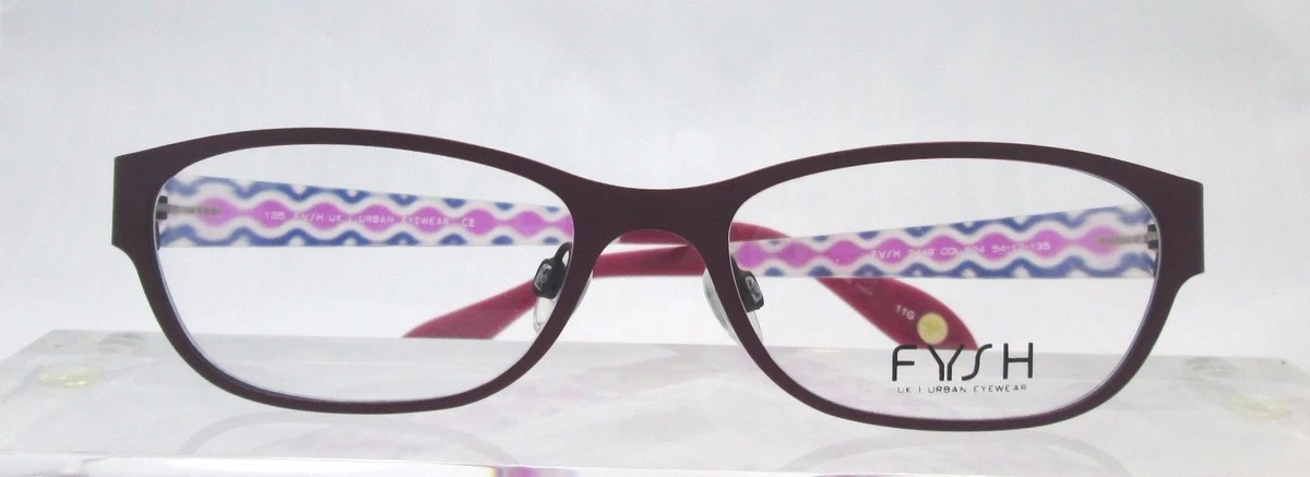 Fysh Urban Eyewear Glasses Frame Only 3501 620 52-19-145 Unisex Brown Chartreuse FYSH Women Eyeglass Frames | eBay main image 4