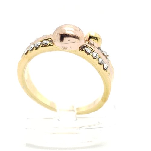 a46 Fashion Marriage Wedding Engagement Women Rose Gold Plated Round Ring Sz 7 - 第 1/1 張圖片