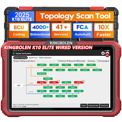 2025 Kingbolen K10 ELITE KFZ Diagnosegerät ALLE System OBD2 Scanner ECU Coding
