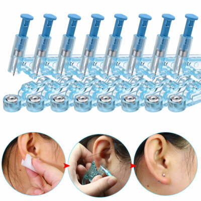 Safety 10X Disposable Ear Studs Piercing Gun Ear Stud Unit Piercer Tool Kit