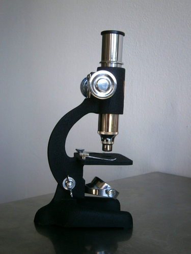 Small Microscope Etude Optico Paris Cast Iron Deco Toy Science Antique - Picture 4 of 11
