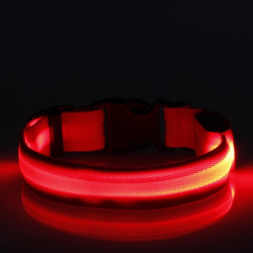 LED Glow Collar Dog Puppy Pet Flashing Light Safety Glow In The Dark FAST POST - Picture 66 of 81