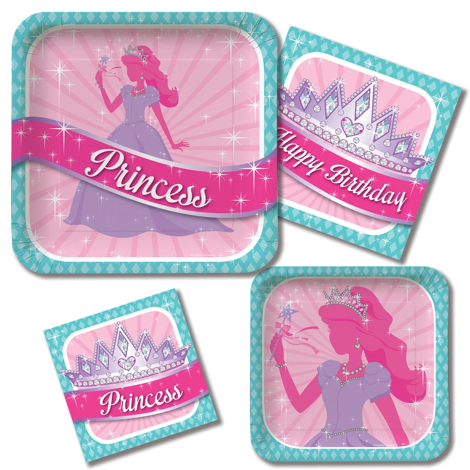 Princess Invitations Girls Party Invites 8ct Birthday Favor Decoration - Image 3 of 3