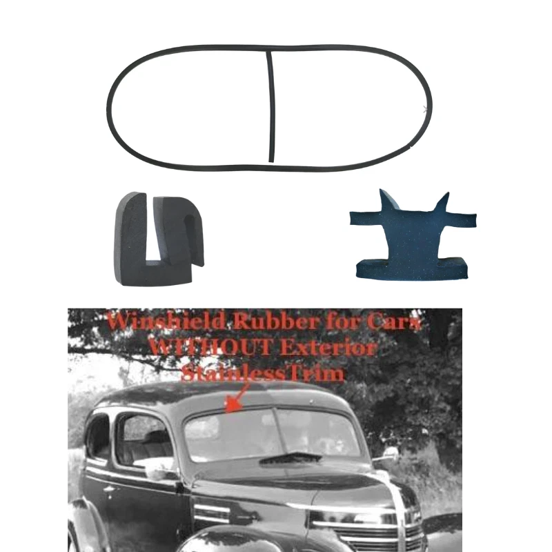 For 1946-1948 Plymouth: 4-Door Sedan Master Weatherstrip Kit- W/O CHROME TRIM - Image 3 of 4