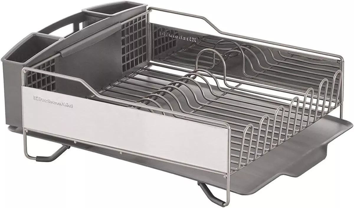 KitchenAid Full-Size Stainless Steel Dish Rack, Light Gray