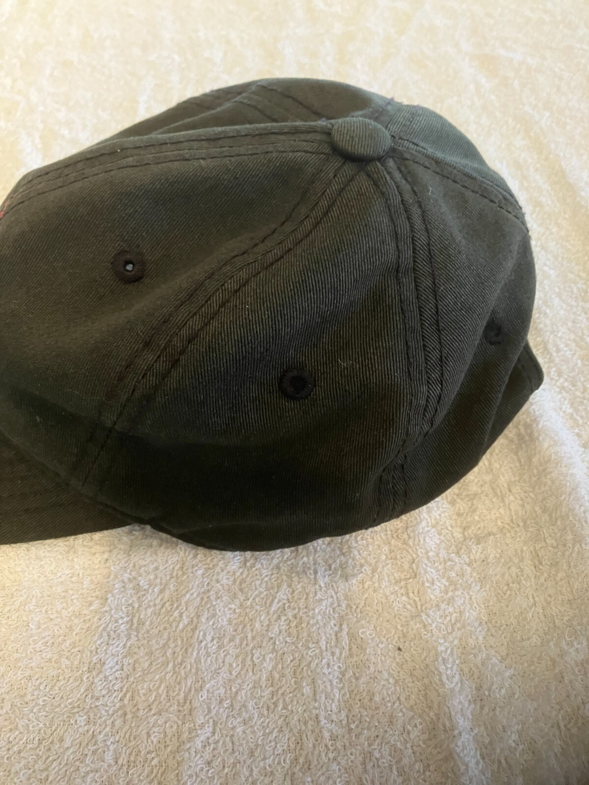 Berretto da baseball U.S. Polo Association regolabile nero cucito rosso pony ball cap