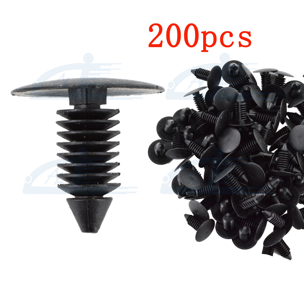 200pcs Auto Body Clips & Rivet Fasteners – Fits 8mm Holes – Replaces 4004569 4004919