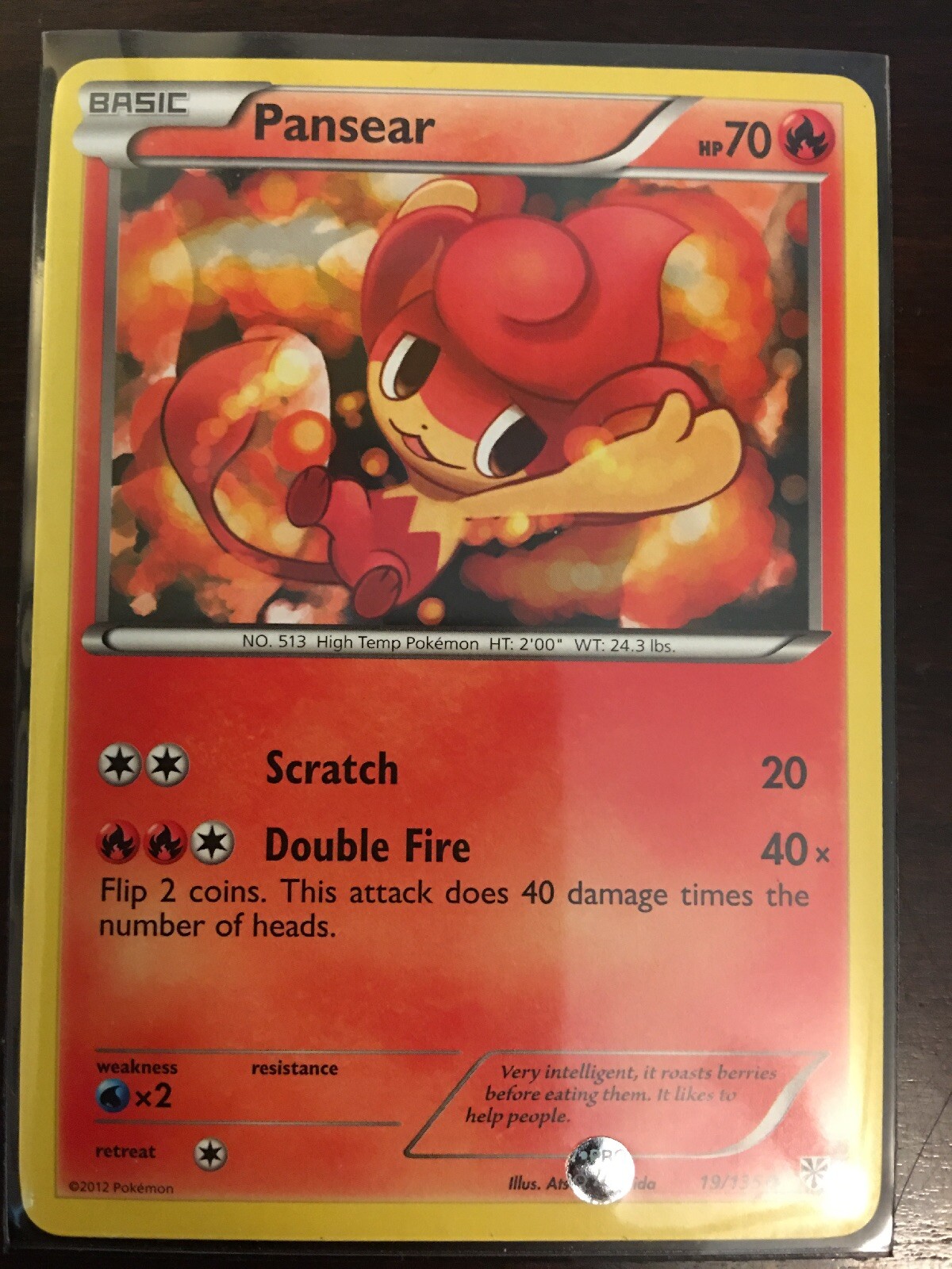 Pansear 19/135 POKEMON Black & White: Plasma Storm FIRE Type Common Near Mint x1