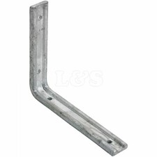 Image of 200mm 8" x 6" - Fluted Angle Bracket used by the plumbing trade Galvanised