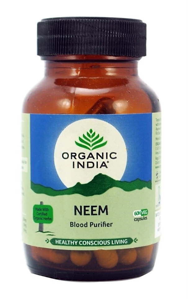 Neem Orgánico India EE. UU. OFICIAL Cuidado Inmunidad Piel 5 Días Entrega Mundial Foto 2 de 4