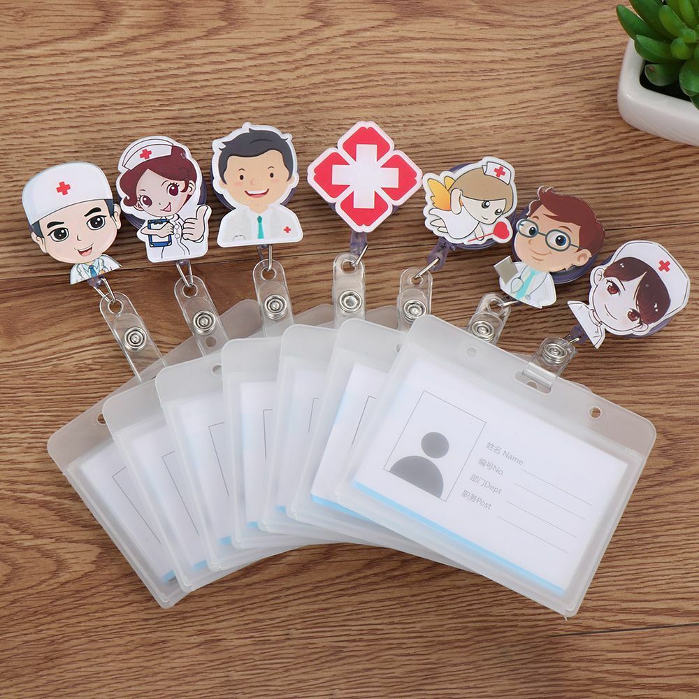 Doctor with Retractable Reel Business Finally popular brand Work Special sale item Card Holder ID Badge