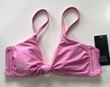 Wild Fable Women's Small 4-6 Bikini Top Pink Removable Pads New