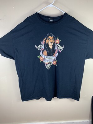 Disney Lion King tshirt Scar I'm Surrounded By Idiots Black T-shirt