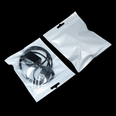 Front Clear for Zip Plastic Retail Lock Packaging Bags Hang Hole Reclosable Pack