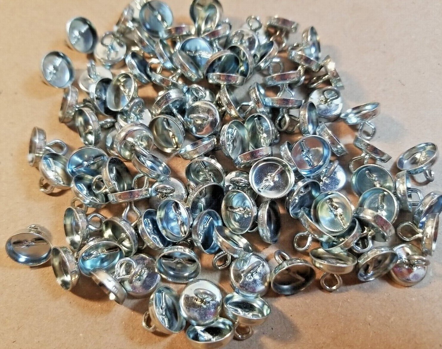 #36 Wire Eye Upholstery Button Backs Pack of 100 | eBay