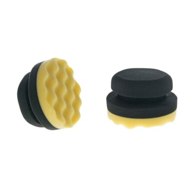 Foam Polish Waffle Applicator Pads with Handle - 100MM - Polish, WAX, CERAMIC