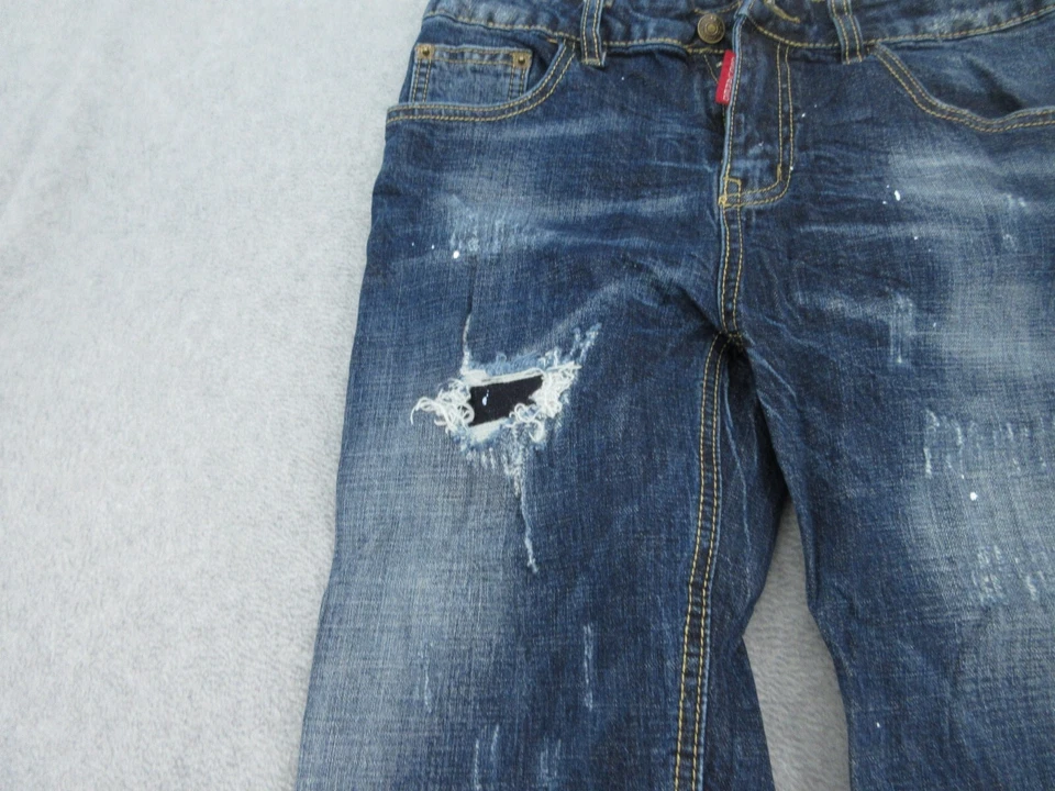 DSquared2 Jeans Mens 30 Blue Distressed Dark Wash Skinny Pants (FITS 30x29) - Image 4 of 4