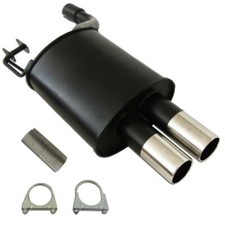 Sport Auspuff Endschalldämpfer 2x76 rund Endrohr scharfkantig paßt für BMW E39