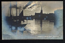 SWEDEN 10-STOCKHOLM -Motiv frân Slussen. Aftonstãmning- Real Photo (RPPC)