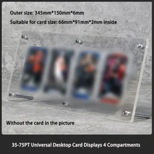 4-Panel High Definition Acrylic 35-75PT Universal Card Desktop Display Favorites