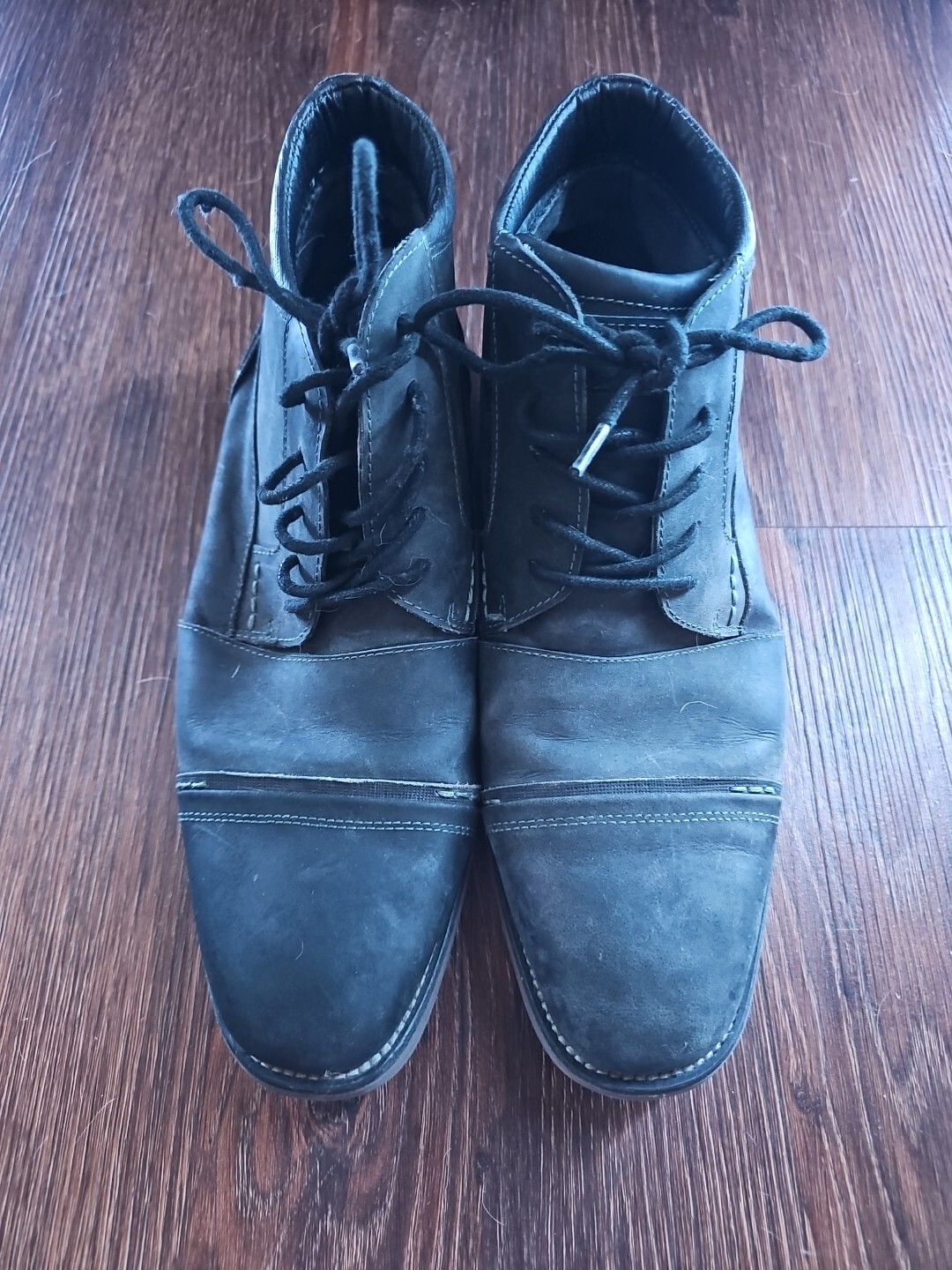 S Boots Black Leather Mens Sz 9.5