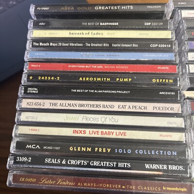 CD lot U-pick Aerosmith, Elton, INXS, Allman, Abba, Glen Frey, Eagles, Ed Money