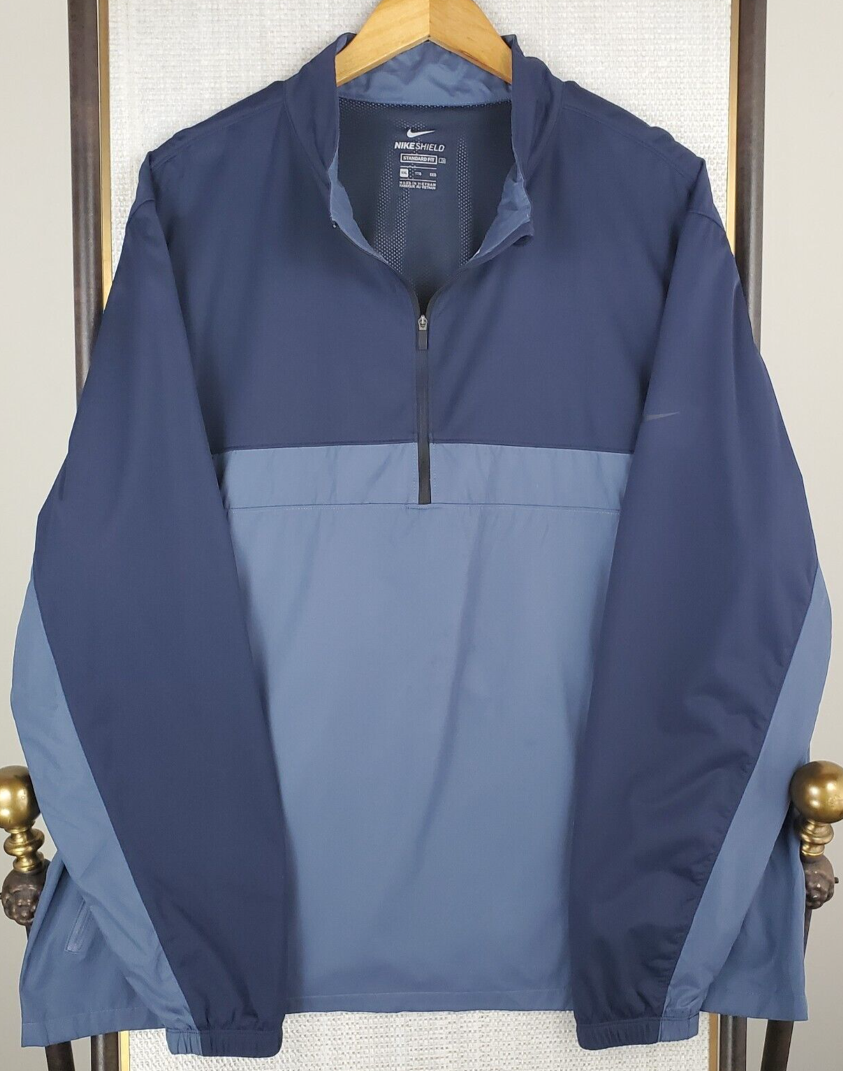 SACAI X NIKE NIKE SHIELD taglia 2XL giacca a vento uomo 1 2 zip resistente alle intemperie blu golf