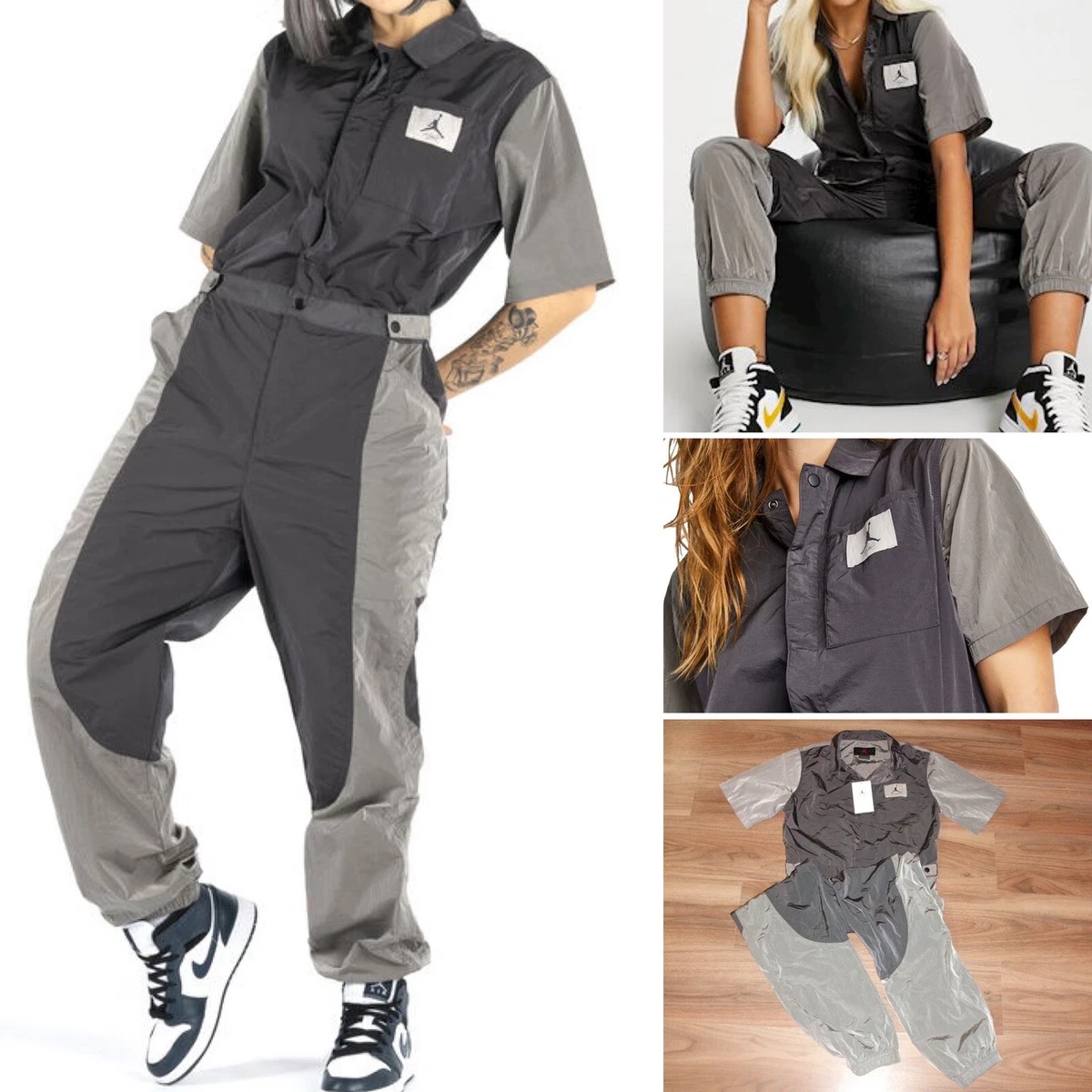 Nike Jordan Essentials Dress Flightsuit Jumpsuit Women s DD7063 082 S Small RARE
