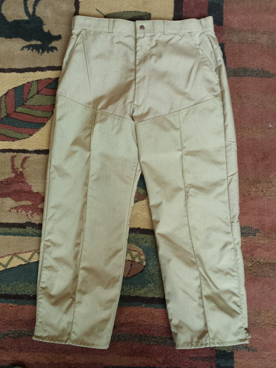 Vintage Bob Allen Hunting Field Pants Nylon Faced Khaki Tan 36 X