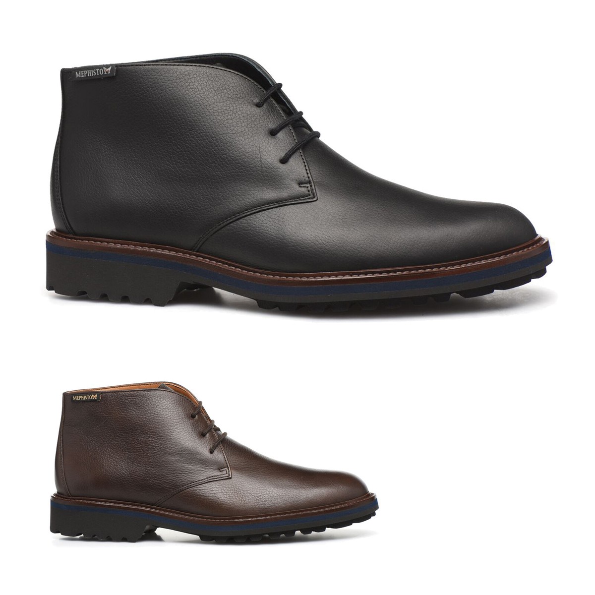 Mephisto Mens Boots Berto Casual Lace-Up Ankle Full Grain Leather