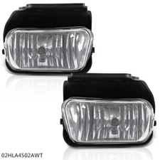 Fit For Chevy Silverado 2003-2007 Clear Lens Fog Light Lamp Bulb Black Housing