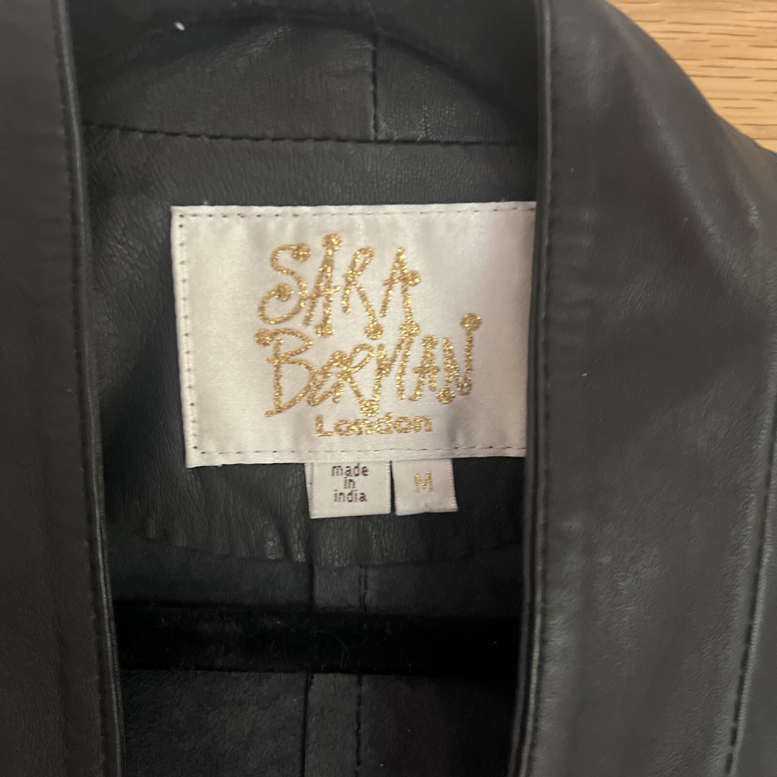 Sara Borman Learher jacket Size Medium - image 2